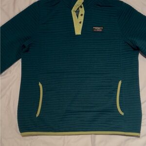 L.L. Bean unisex Teal and Yellow outdoor sweatshirt